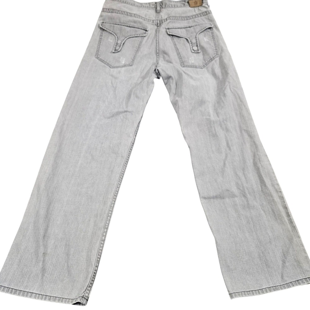 Sean John Jeans Mens 34 Charcoal Wash Straight Leg Baggy Denim Streetwear Y2K - Picture 2 of 6
